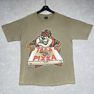 Vintage Changes T-Shirt 1996 Warner Taz Pizza Double Sided Single Stitch XL